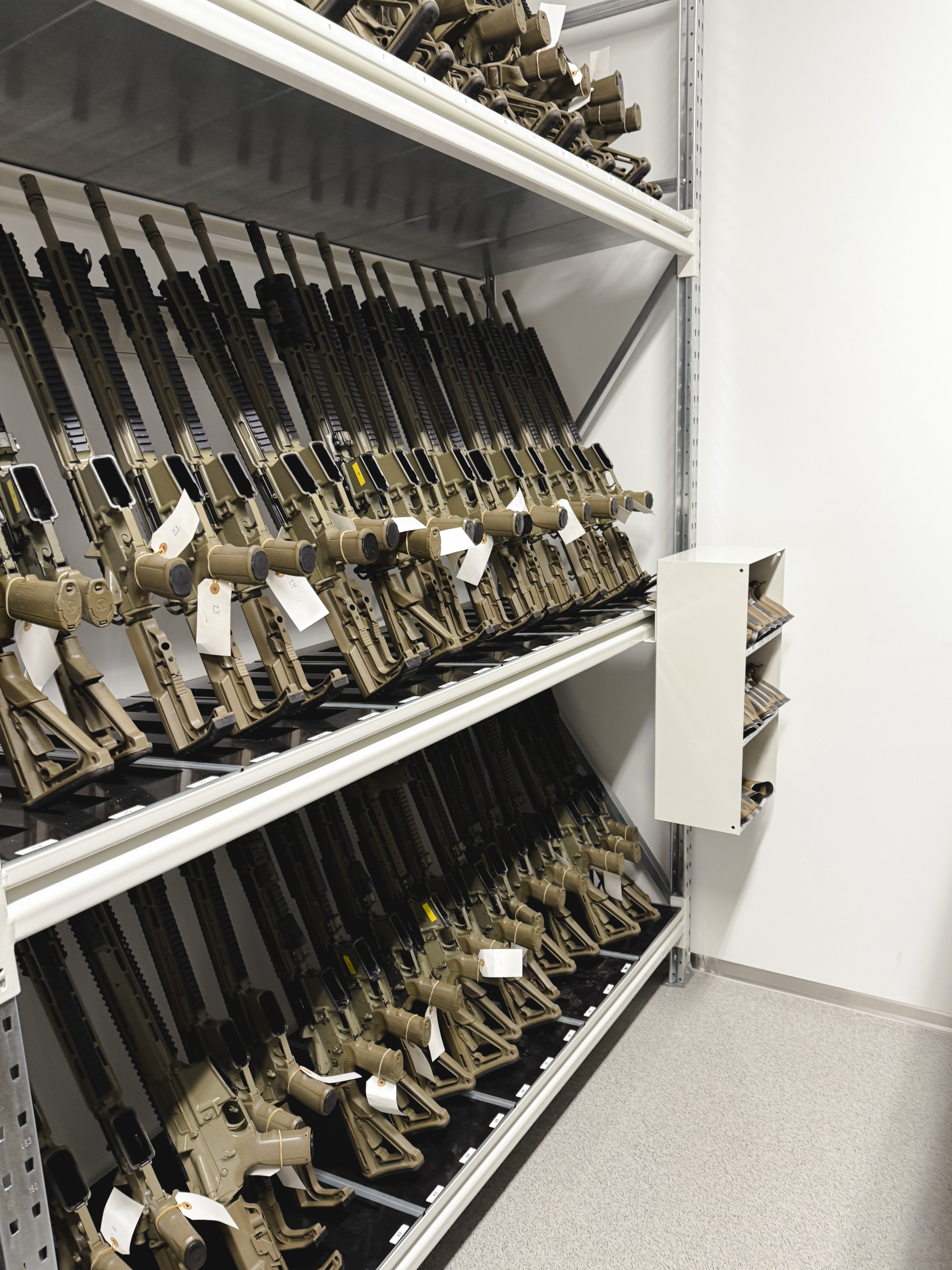 Secure modular armoury and weapons storage system 